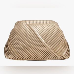 Gold Pleated Clutch | Anthropologie Style Statement Bag